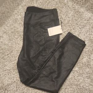 NYDJ Black Faux Leather Coated Leggings